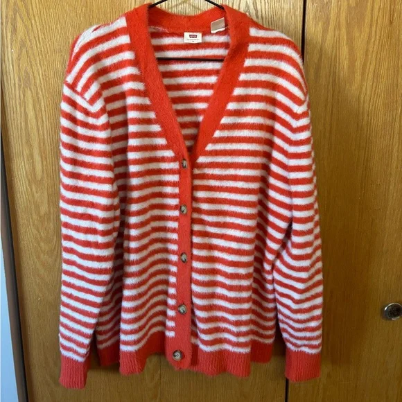 Levi’s Striped Fuzzy Cardigan - Picture 2 of 5